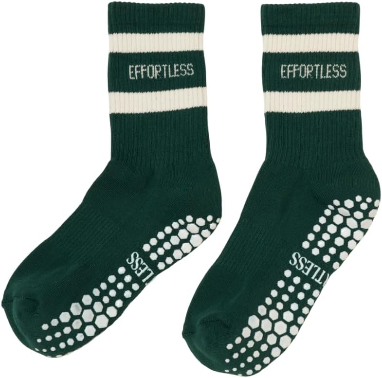 Shapes Studio Crew Half Calf Grip Socks, Cutest Fruits Pilates Socks, Ruffle socks, Non-Slip, Barre Yoga Fitness - Image 1